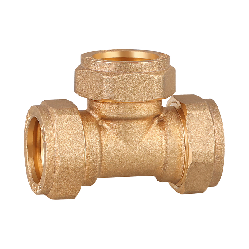 GH-6017  Brass compression equal tee