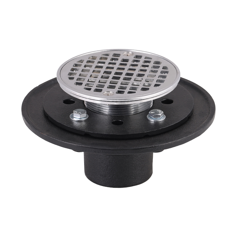 GH-6027 Cast iron shower drain with brass/bronze/stainless steel strainer