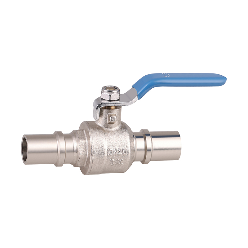 GH-1009 Brass press-fit ball valve nickel plated