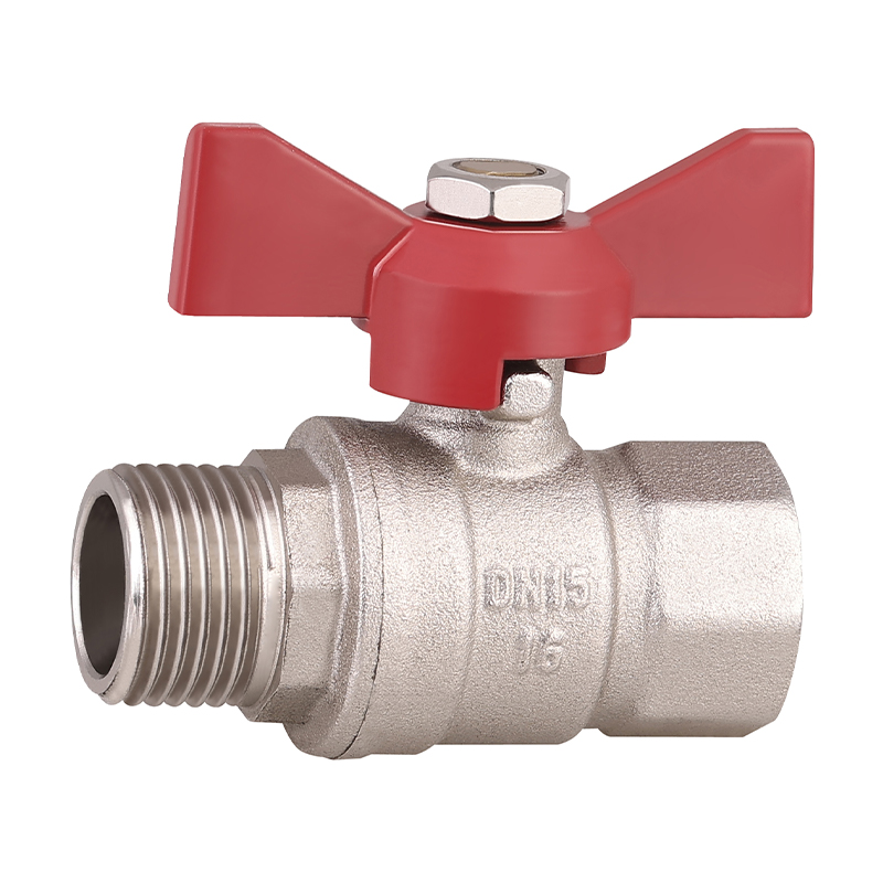GH-1012 Brass forged ball valve with butterfly handle Male x Female
