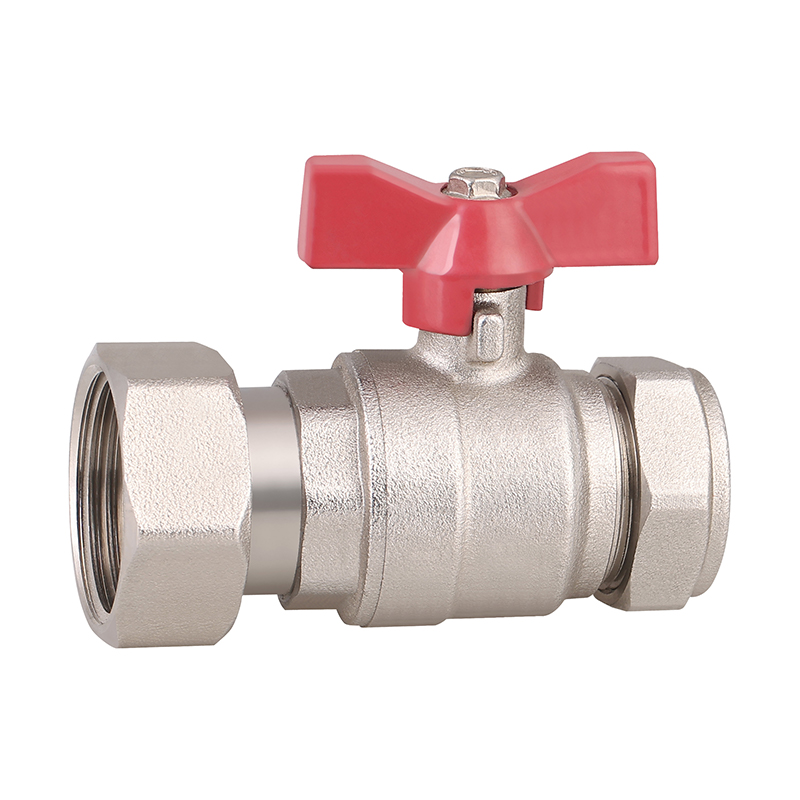 GH-1015 Brass compression ball valve with swivel