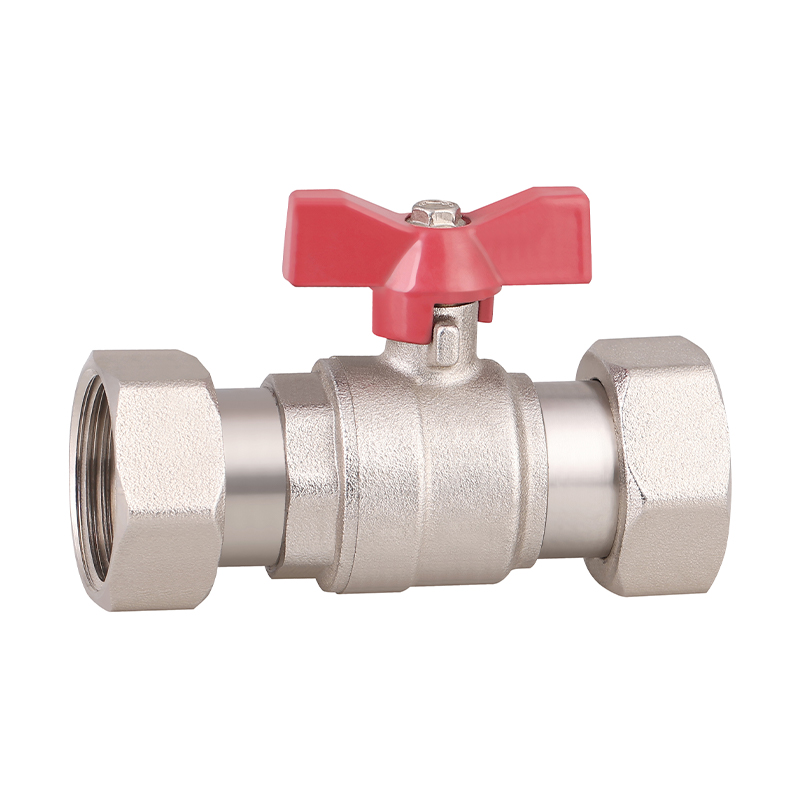 GH-1016 Double swivel brass ball valve butterfly handle