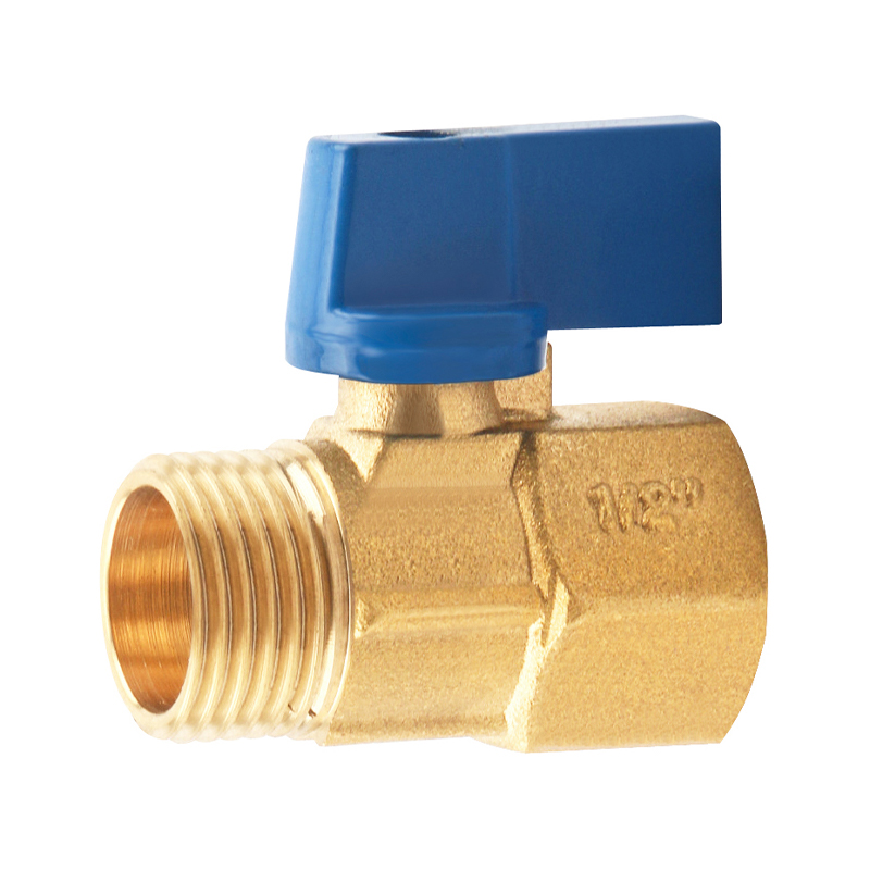 GH-1020  Brass mini ball valve blue/red  handle