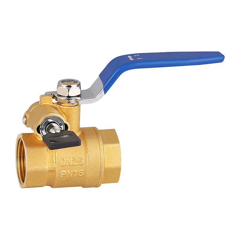 GH-1022 Brass lockable ball valve with level handle