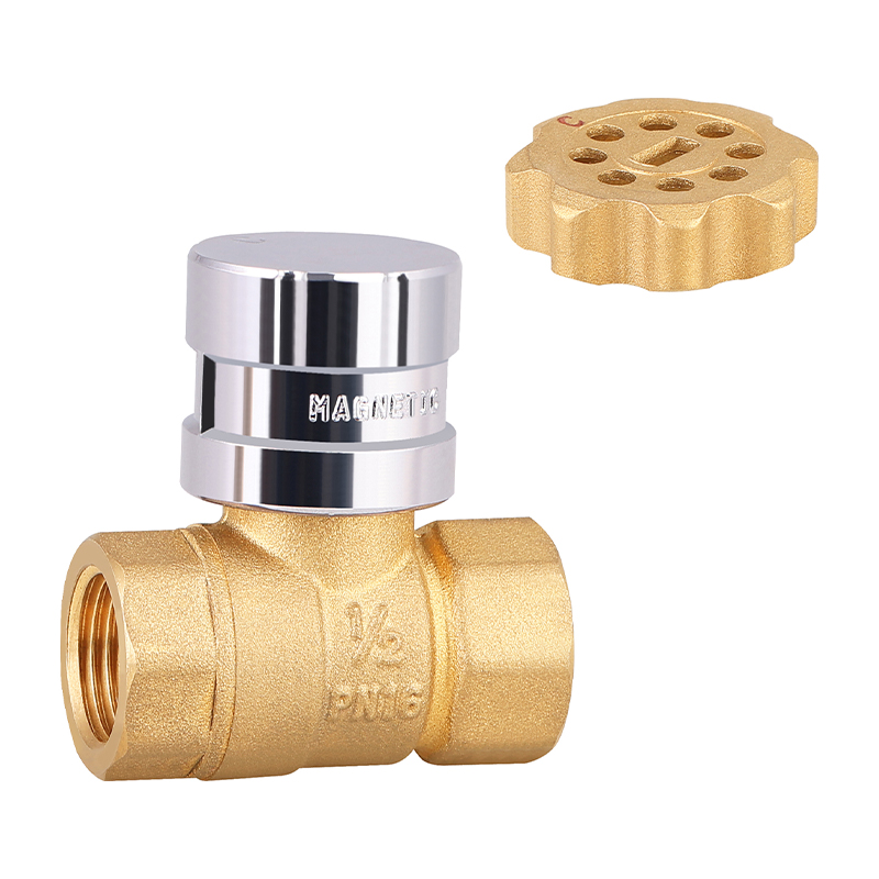 GH-1028 Brass magnetic lockable  ball valve for water meter