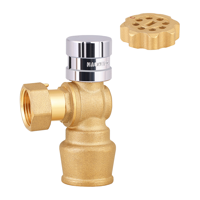 GH-1029 Aluminum handle brass lockable angle ball valve for water meter