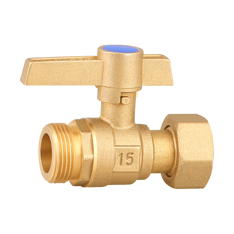 GH-1031 Brass lockable ball valve  with external thread and swivel
